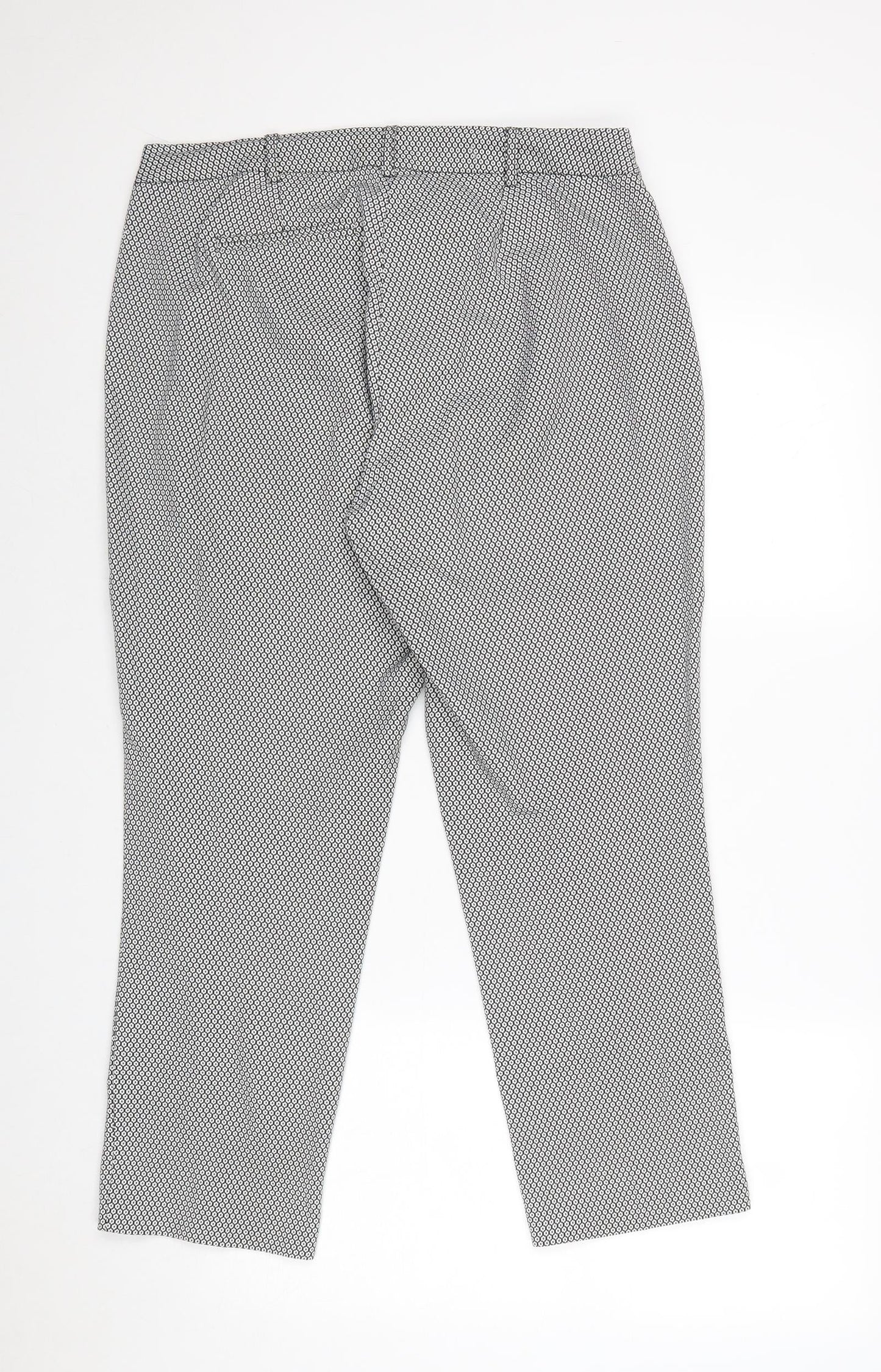 Womens UK Size 12 Miss Selfridge Regular Fit Chino Black Trousers