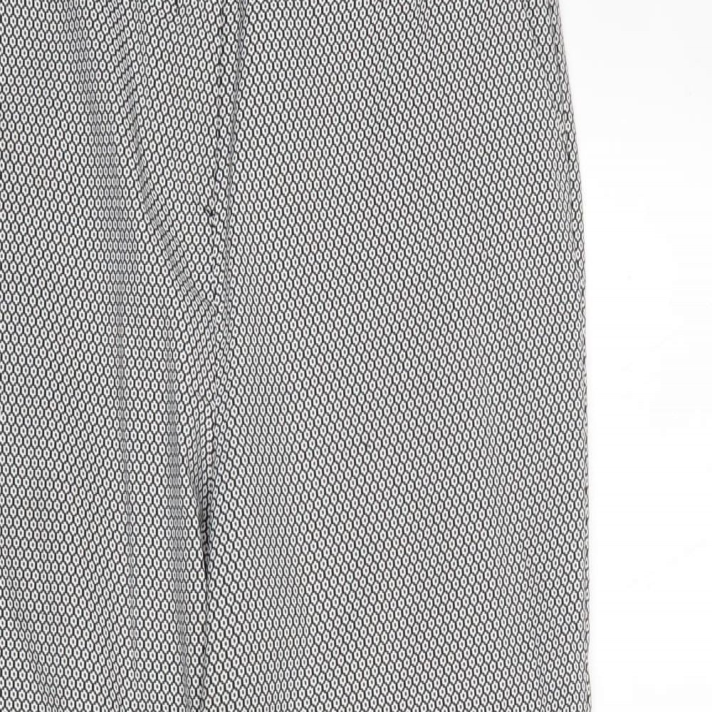 Womens UK Size 12 Miss Selfridge Regular Fit Chino Black Trousers
