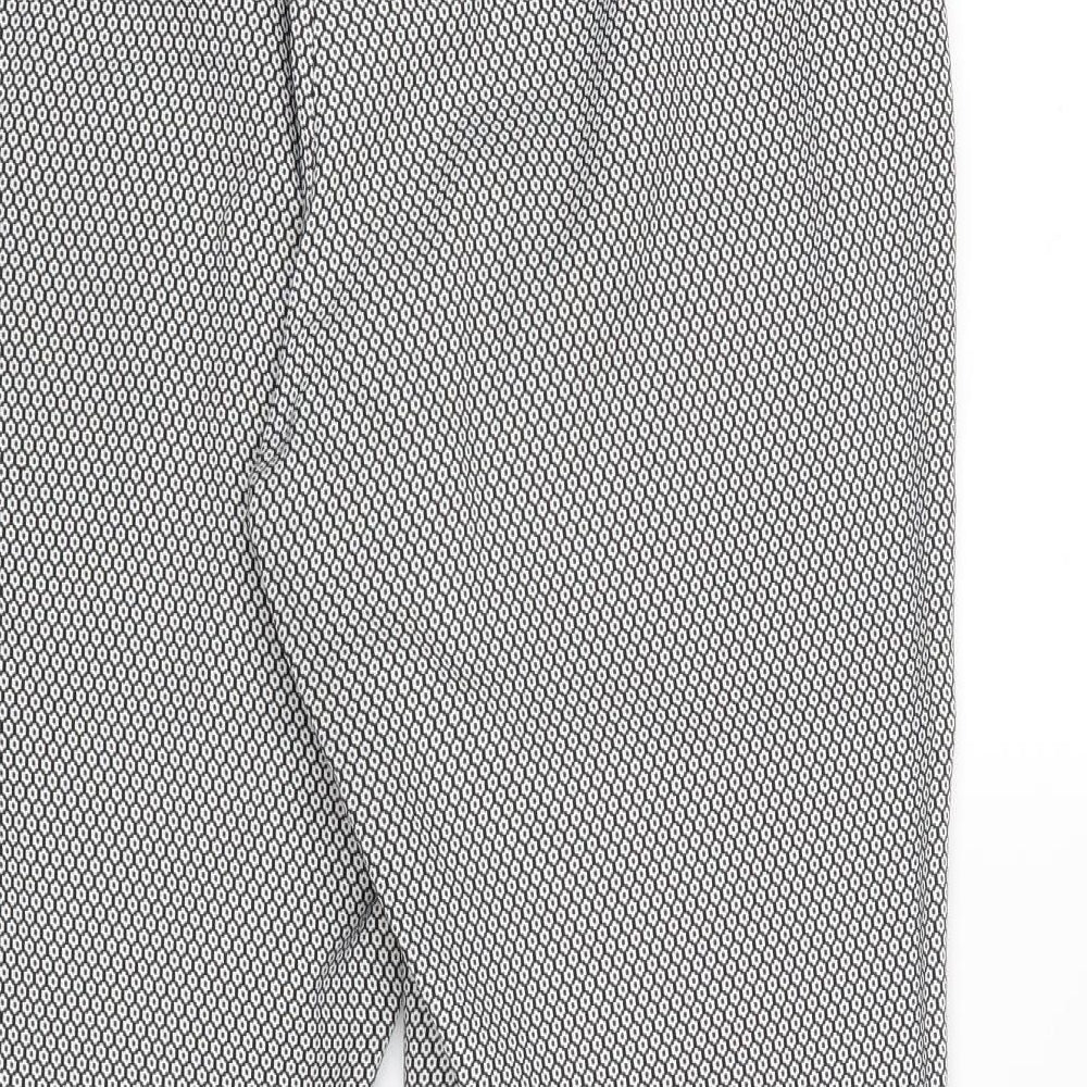 Womens UK Size 12 Miss Selfridge Regular Fit Chino Black Trousers