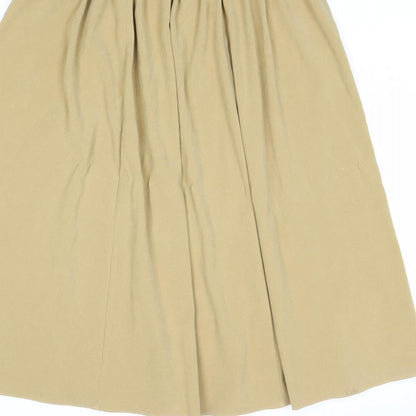 Rosy Womens Brown Floral Polyester Swing Skirt Size 14