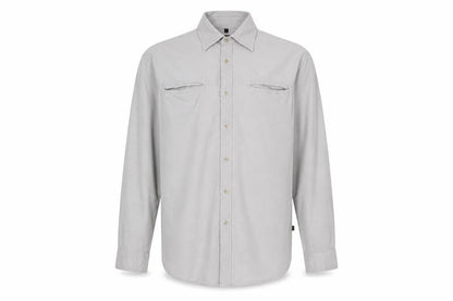 Mens UK Size L Jeff & Co Grey  Button-Up Long Sleeve Casual Shirt