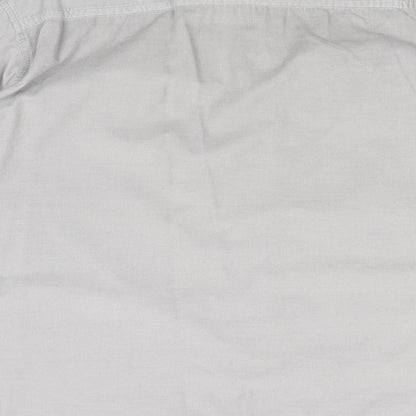Mens UK Size L Jeff & Co Grey  Button-Up Long Sleeve Casual Shirt