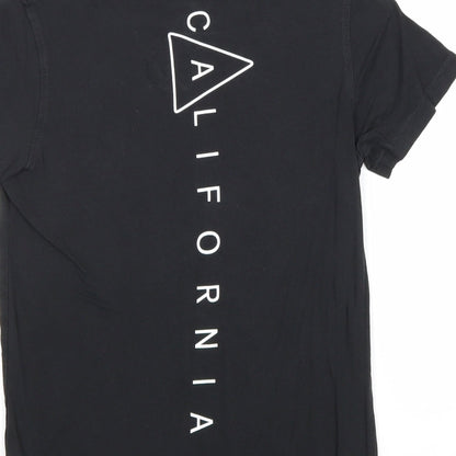 NEXT Boys Black 100% Cotton Basic T-Shirt Size 7 Years Round Neck Pullover - Los Angeles