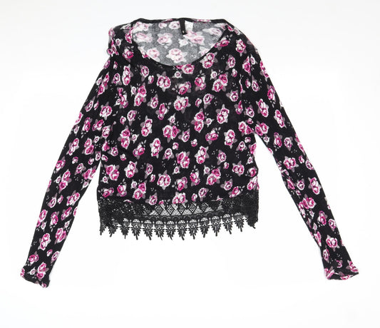 Womens UK Size S Divided by H&M Black Pullover Jumper