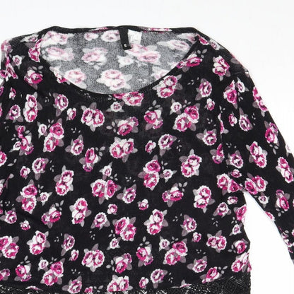Womens UK Size S Divided by H&M Black Pullover Jumper