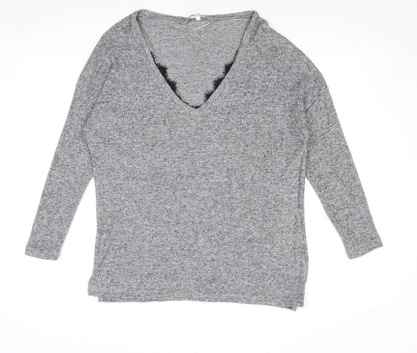 Womens UK Size 14 River Island Grey Pullover Jumper