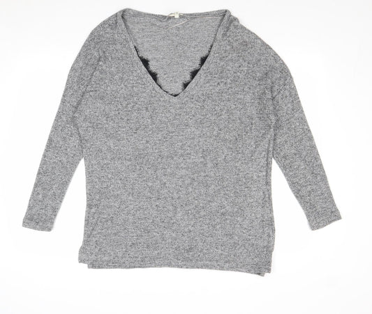 Womens UK Size 14 River Island Grey Pullover Jumper