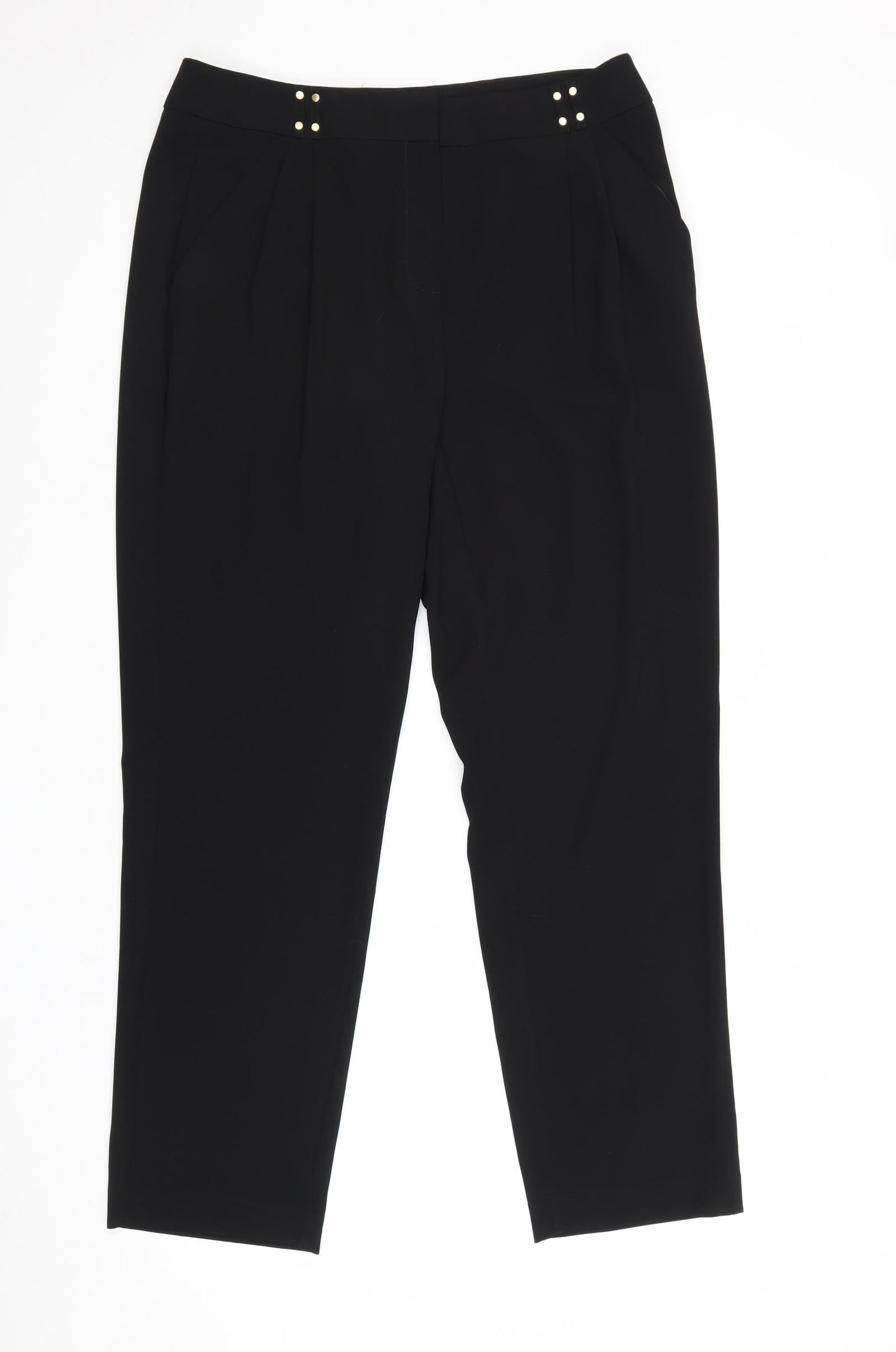 Womens UK Size M Marks and Spencer Regular Fit  Black Trousers