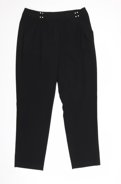 Womens UK Size M Marks and Spencer Regular Fit  Black Trousers