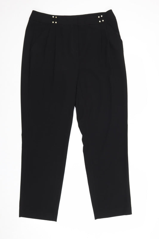 Womens UK Size M Marks and Spencer Regular Fit  Black Trousers