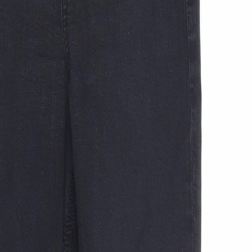 Topshop Womens Blue Cotton Skinny Jeans Size 26 in Regular Zip