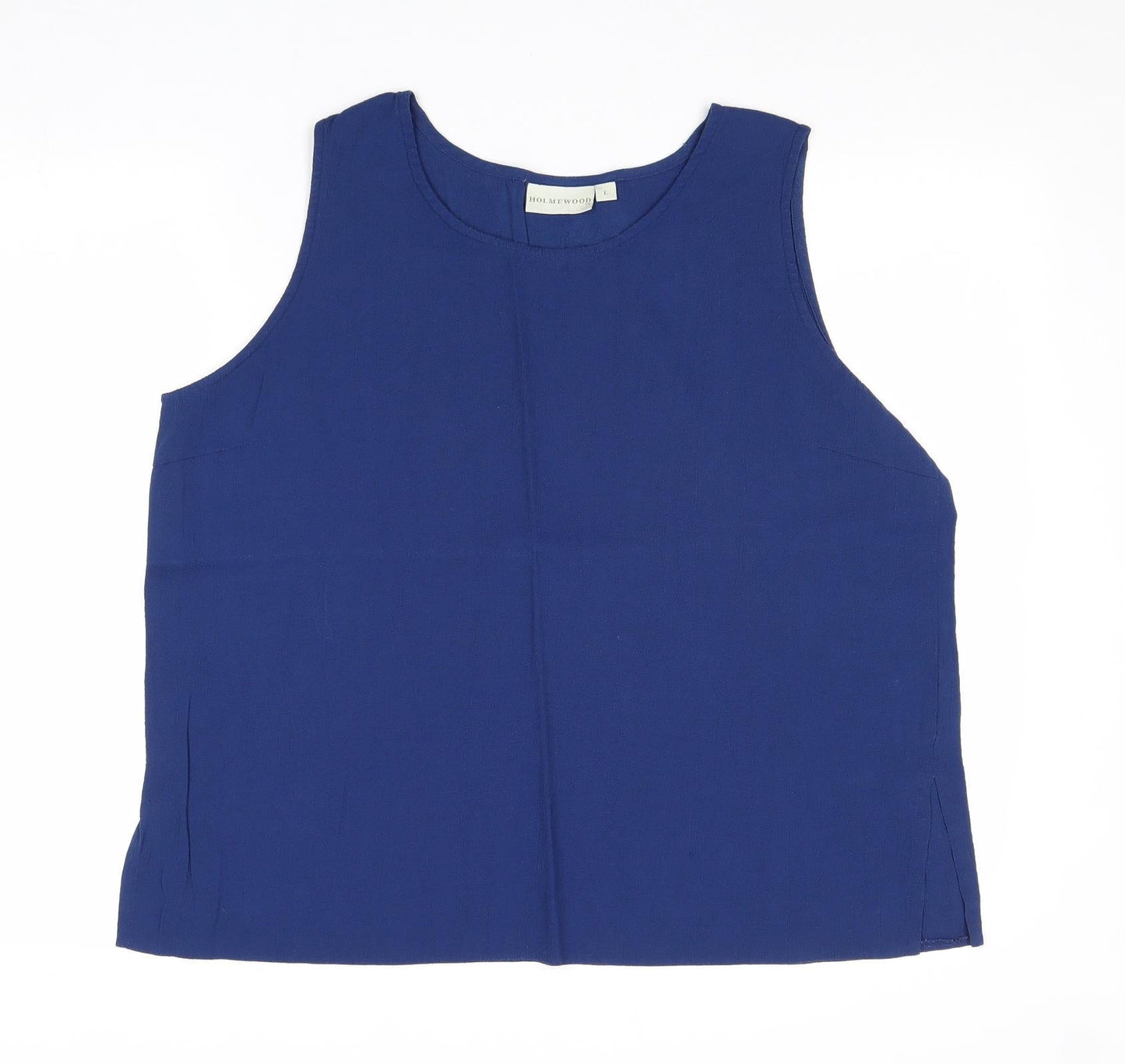 Womens UK Size L Holmewood Blue Basic Tank