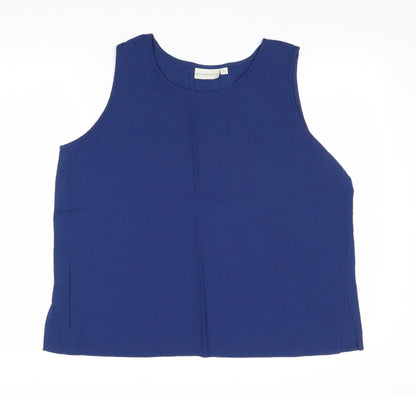 Womens UK Size L Holmewood Blue Basic Tank