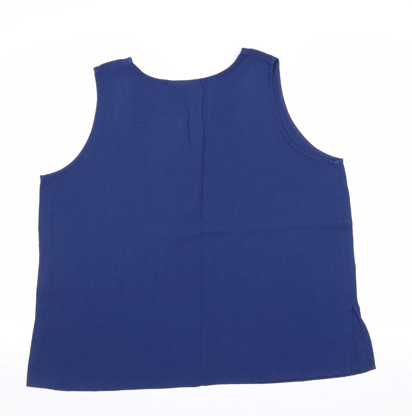 Womens UK Size L Holmewood Blue Basic Tank