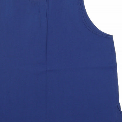 Womens UK Size L Holmewood Blue Basic Tank