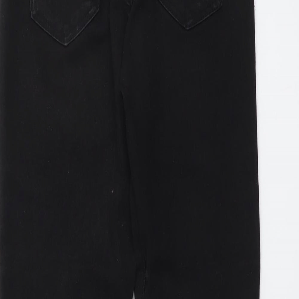 Zac&Zoe Womens Black Cotton Straight Jeans Size 8 L28 in Regular Button