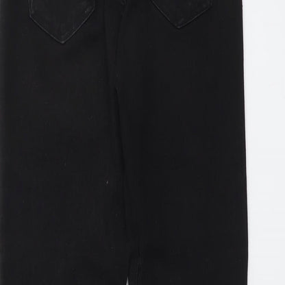 Zac&Zoe Womens Black Cotton Straight Jeans Size 8 L28 in Regular Button