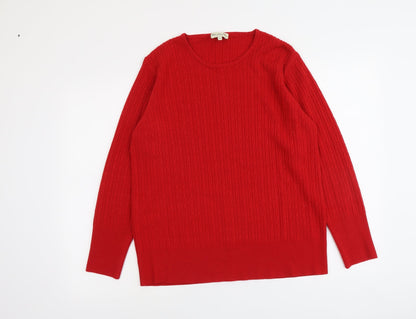 Womens UK Size XL First Avenue Red Pullover Jumper