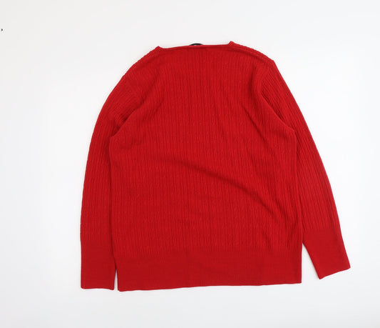 Womens UK Size XL First Avenue Red Pullover Jumper