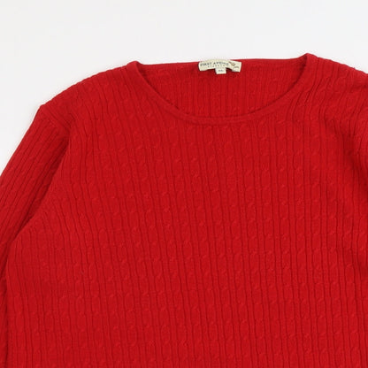 Womens UK Size XL First Avenue Red Pullover Jumper