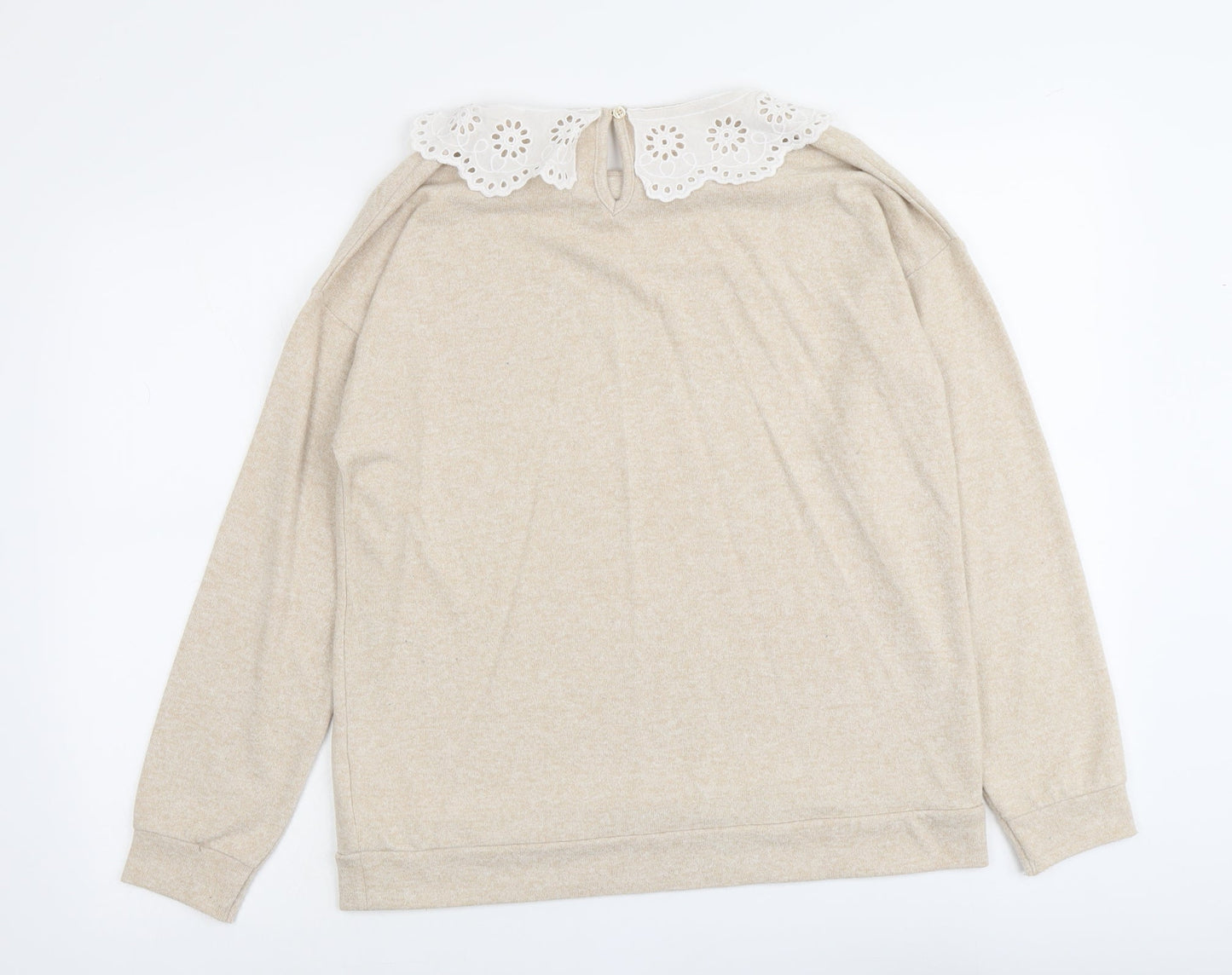 Womens UK Size 8 Papaya Pink Pullover Jumper