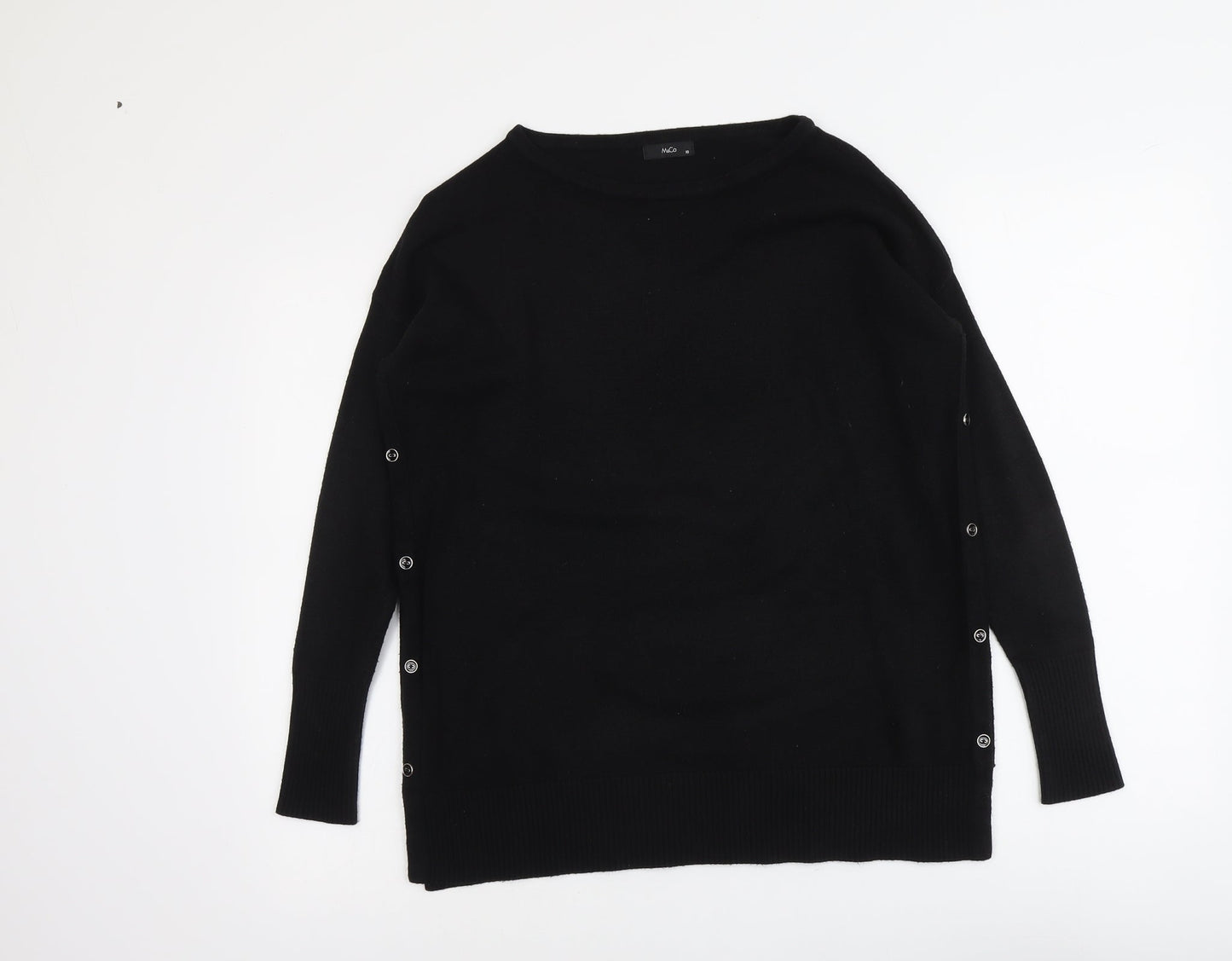 Womens UK Size 10 M&Co Black Pullover Jumper