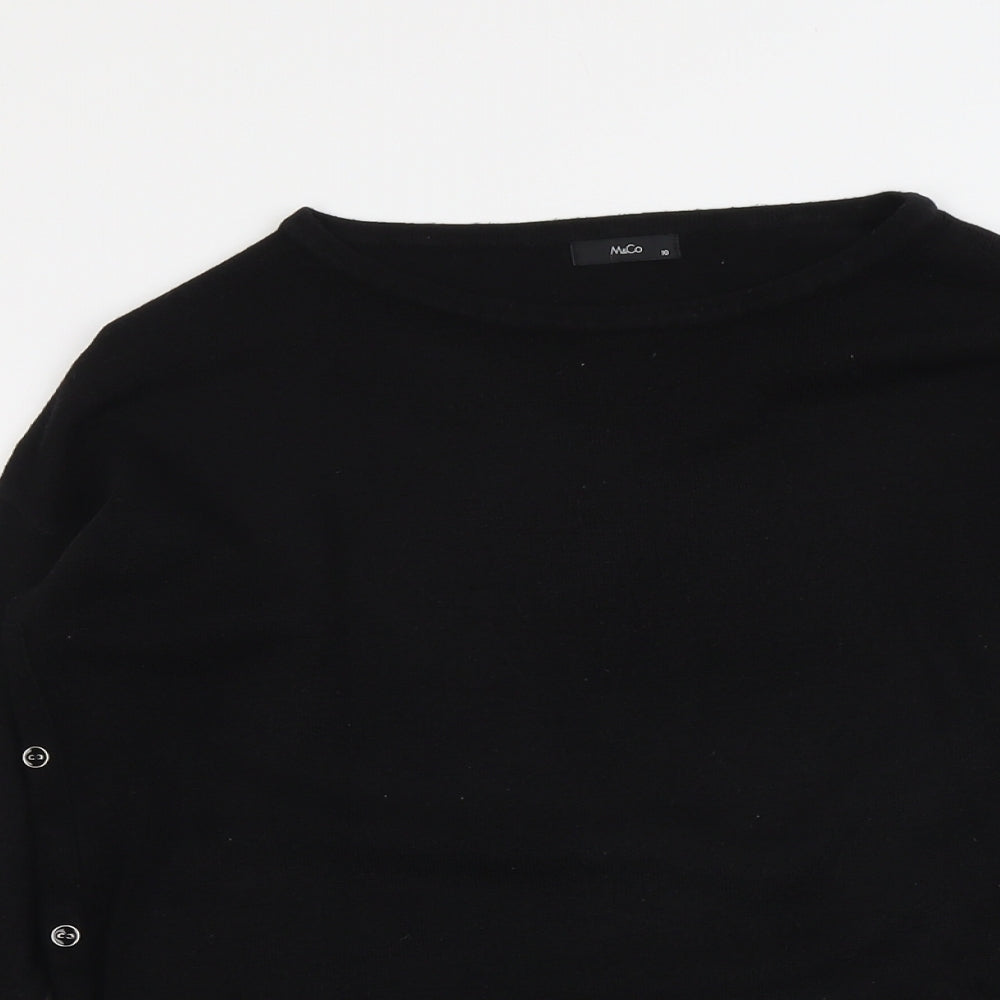Womens UK Size 10 M&Co Black Pullover Jumper