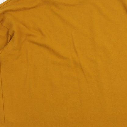 F&F Womens Yellow Round Neck Polyester Pullover Jumper Size 10