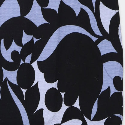 Ann Taylor Womens Black Geometric Cotton Straight & Pencil Skirt Size 6 Zip