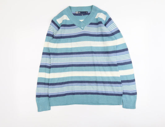 Womens UK Size 10 EWM Multicoloured Pullover Jumper