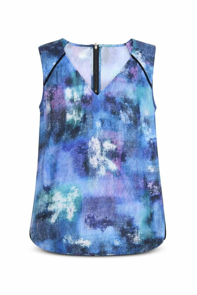 Womens UK Size M Warehouse Blue Basic Tank