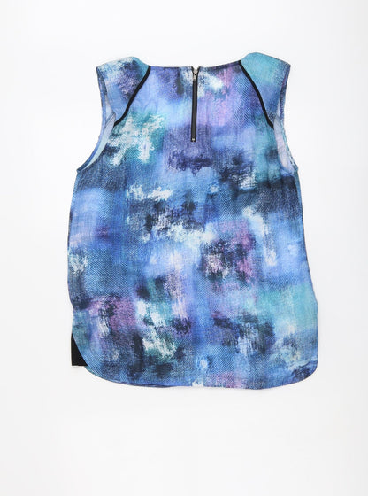 Womens UK Size M Warehouse Blue Basic Tank