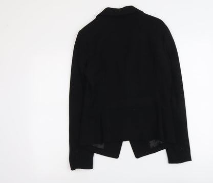 New Look Womens Black Polyester Jacket Blazer Size 12
