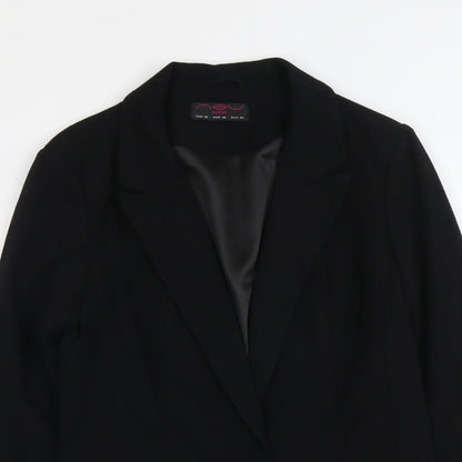 New Look Womens Black Polyester Jacket Blazer Size 12