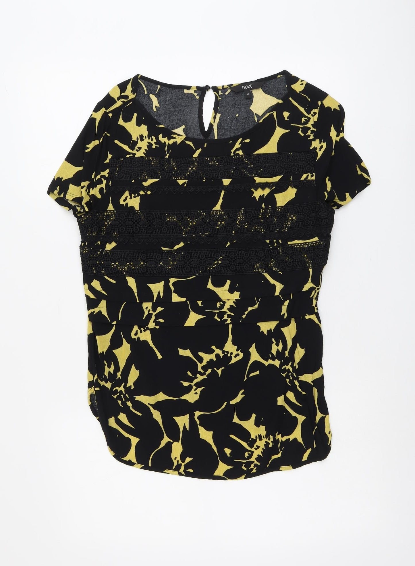 Womens UK Size 12 NEXT Black Basic Blouse
