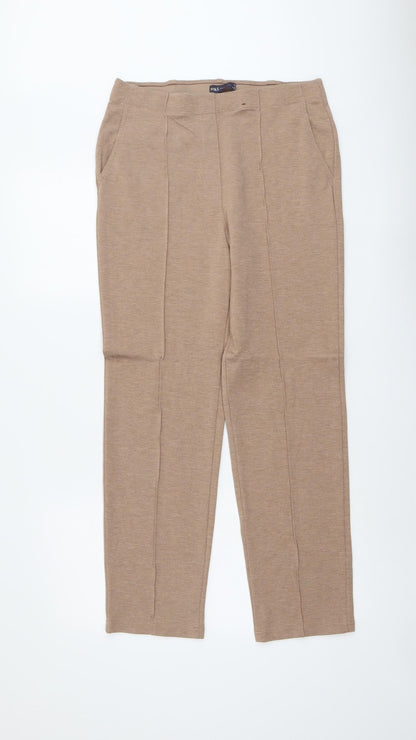 Womens UK Size 12 Marks and Spencer Regular Fit  Beige Trousers