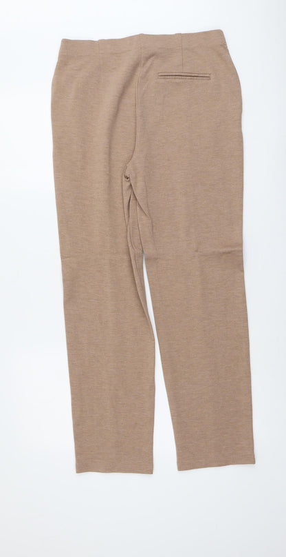 Womens UK Size 12 Marks and Spencer Regular Fit  Beige Trousers
