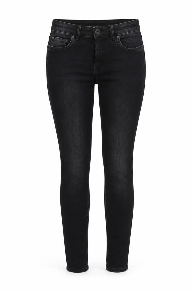 Marks and Spencer Womens Black Herringbone Cotton Skinny Jeans Size 10 L30 in Regular Button