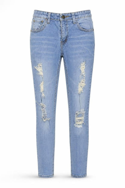 Volume Womens Blue Cotton Skinny Jeans Size M L29 in Regular Button