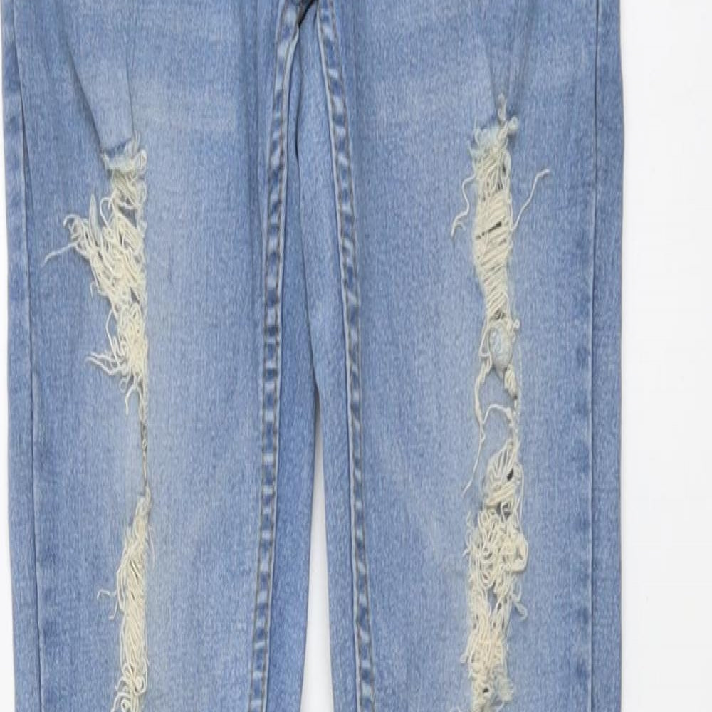 Volume Womens Blue Cotton Skinny Jeans Size M L29 in Regular Button