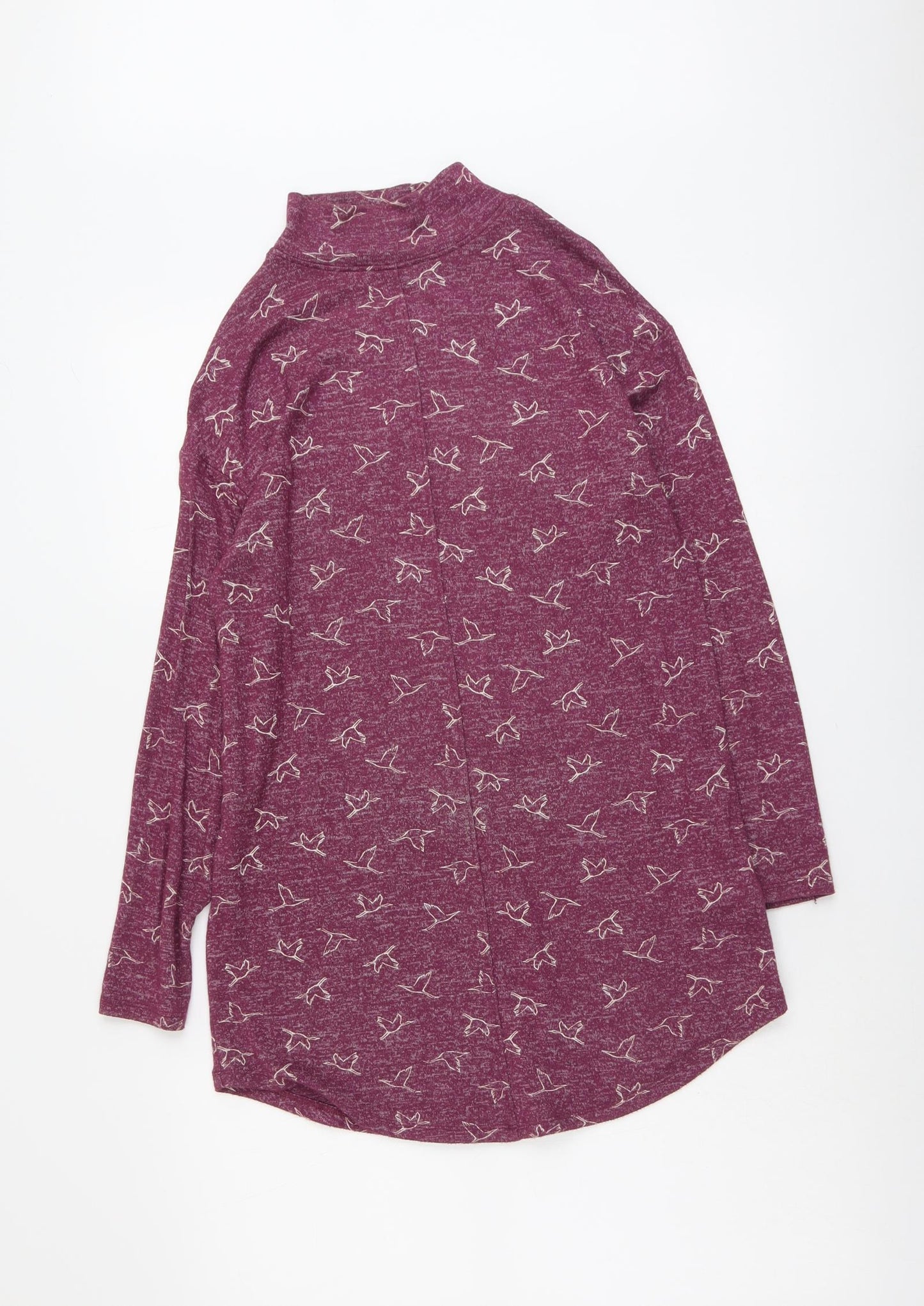 Womens UK Size 8 Marks and Spencer Purple Tunic T-Shirt