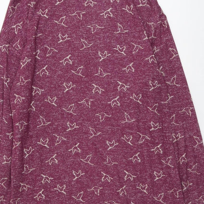 Womens UK Size 8 Marks and Spencer Purple Tunic T-Shirt