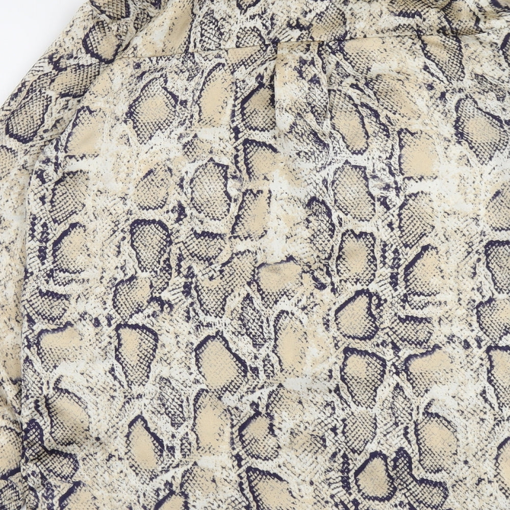 Womens UK Size 10 Selected Beige Basic Button-Up