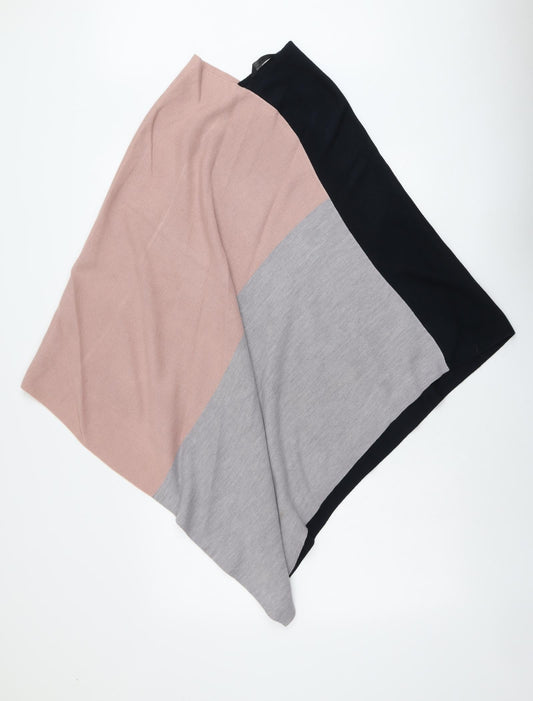 F&F Womens Multicoloured Round Neck Geometric Acrylic Pullover Jumper One Size - Poncho