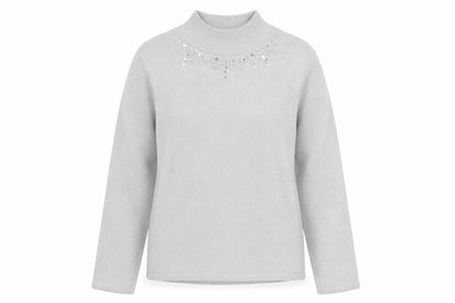 Womens UK Size S Bonmarché Silver Pullover Jumper