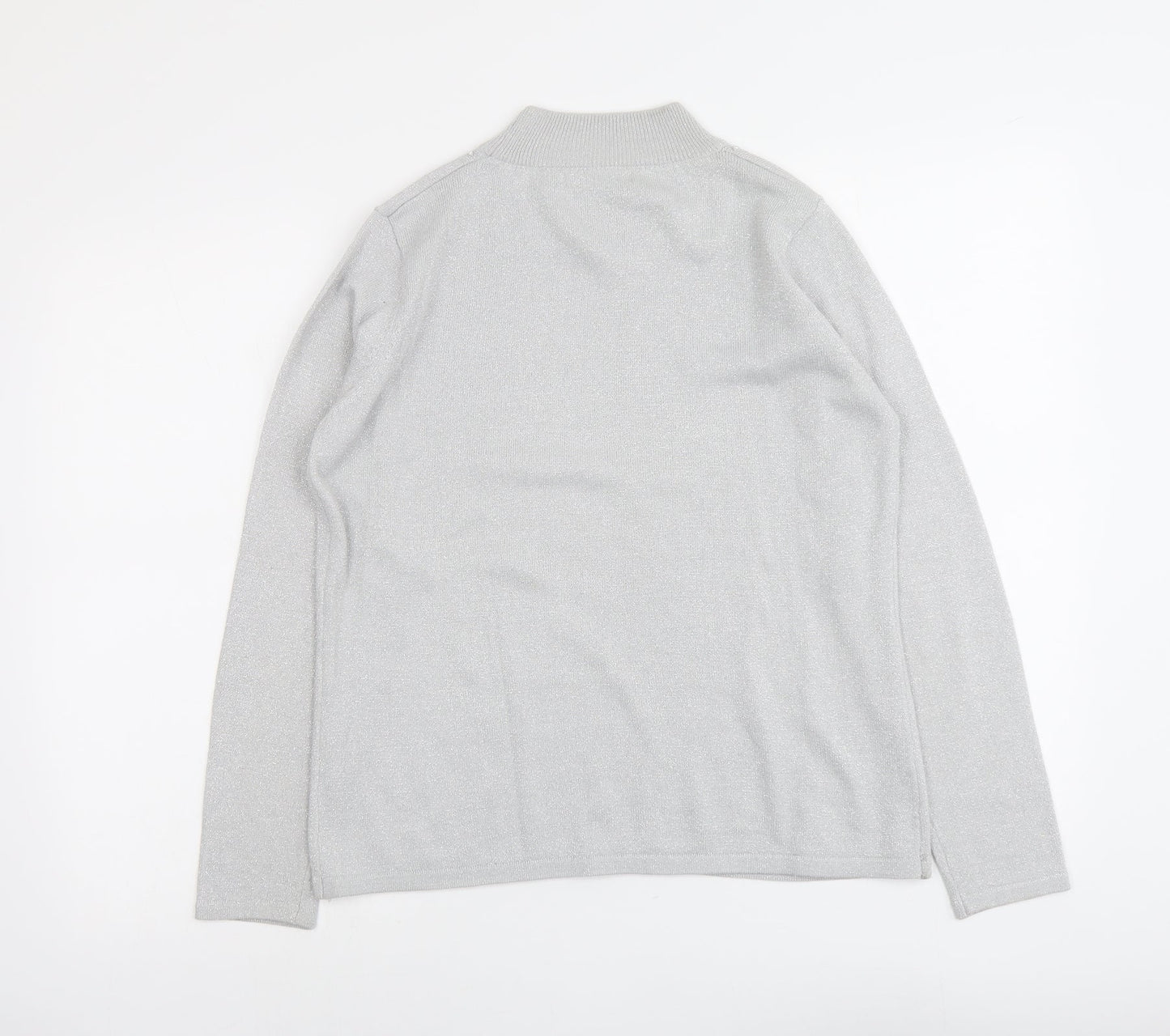 Womens UK Size S Bonmarché Silver Pullover Jumper