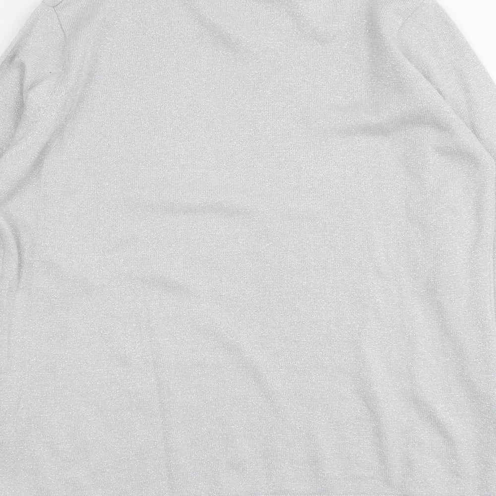 Womens UK Size S Bonmarché Silver Pullover Jumper