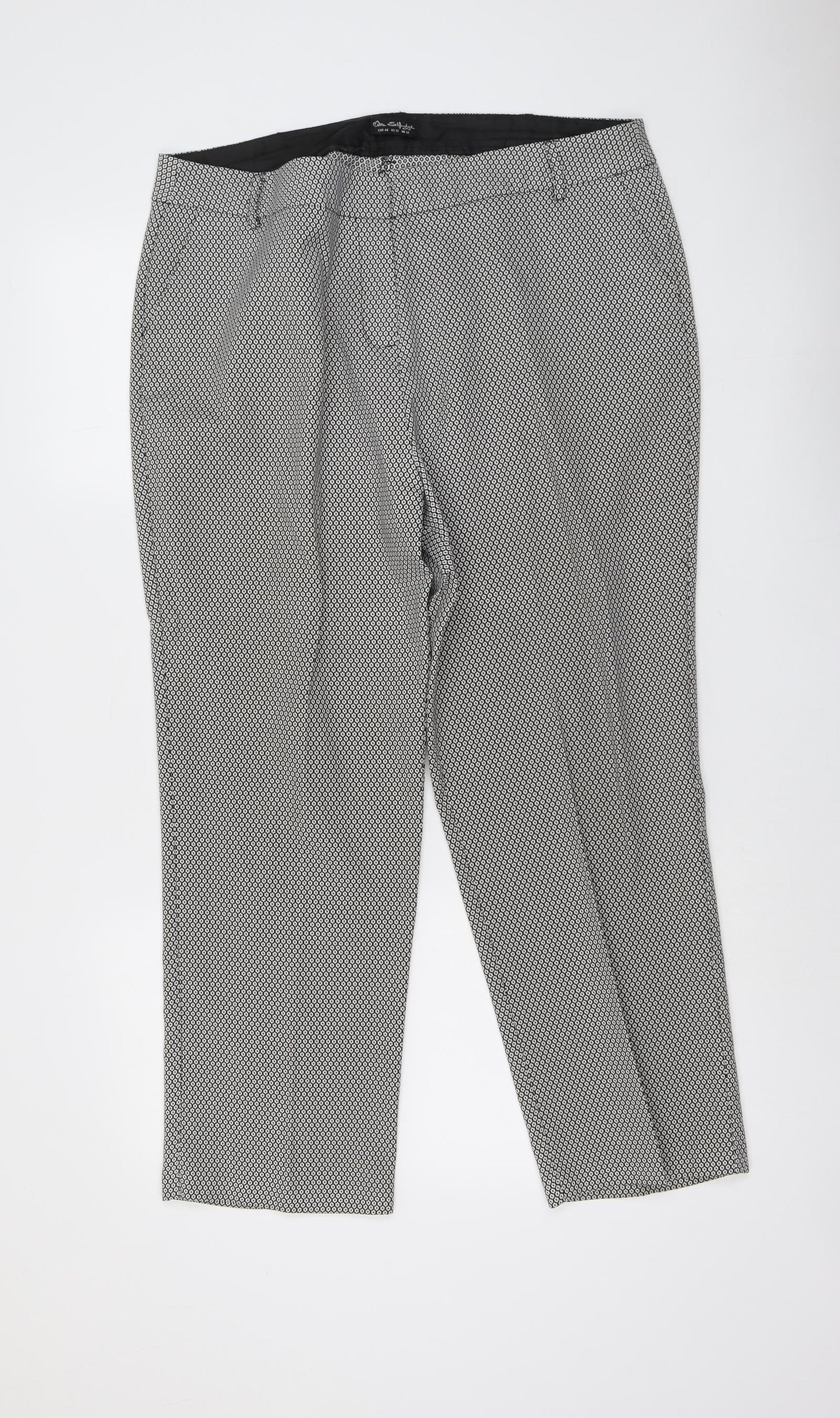 Womens UK Size 16 Miss Selfridge Regular Fit  Black Trousers