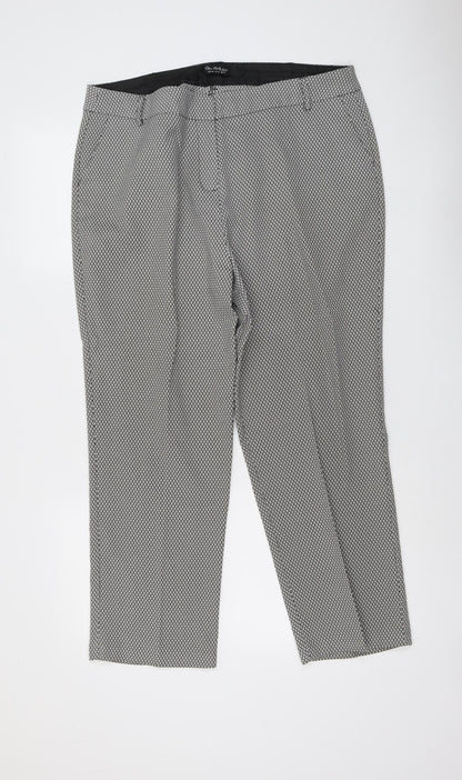 Womens UK Size 16 Miss Selfridge Regular Fit  Black Trousers