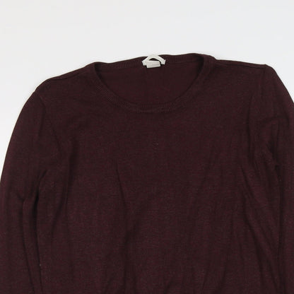 Womens UK Size S H&M Red Pullover Jumper